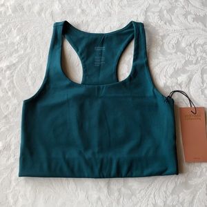 NWT Girlfriend Collective Dark Teal Paloma Racerback Sports Bra Small